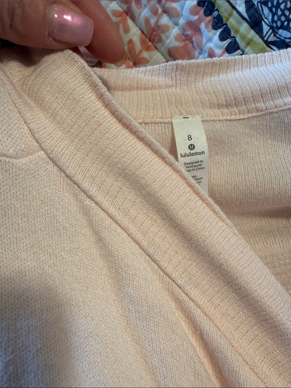 Women's Light Pink Open-Front Draped Cardigan - Picture 6 of 6